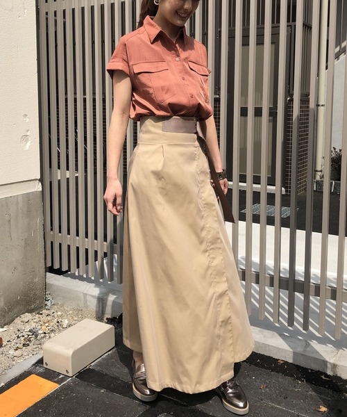 &g'aime（アンジェム）の「【&g'aime】サファリチュニックシャツ（シャツ/ブラウス・レディース・ベージュ/カーキ/オレンジ・FREE）」の10枚目の写真