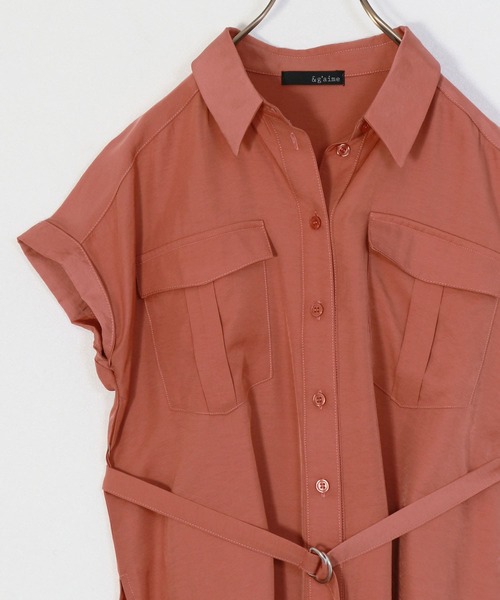&g'aime（アンジェム）の「【&g'aime】サファリチュニックシャツ（シャツ/ブラウス・レディース・ベージュ/カーキ/オレンジ・FREE）」の14枚目の写真