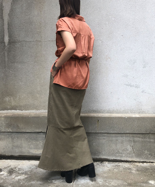 &g'aime（アンジェム）の「【&g'aime】サファリチュニックシャツ（シャツ/ブラウス・レディース・ベージュ/カーキ/オレンジ・FREE）」の21枚目の写真