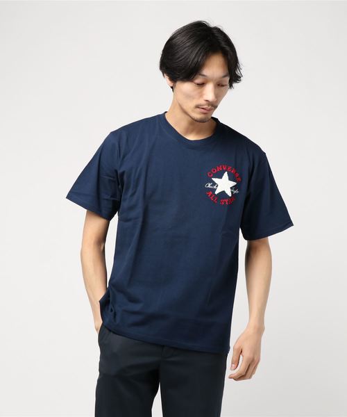 【CONVERSE】星柄サガラ刺繍Tシャツ 【CONVERSE】星柄サガラ刺繍Tシャツ