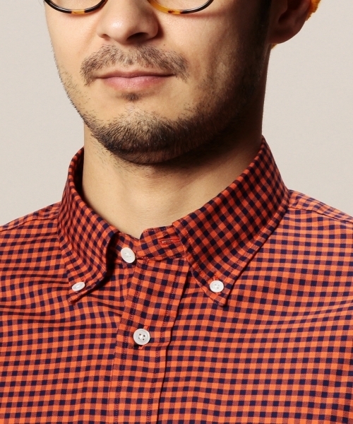 BEAUTY&YOUTH UNITED ARROWS(ビューティーアンドユースユナイテッドアローズ)の「BY オックスフォード ギンガムチェックシャツ BD(Regular)◆(シャツ/ブラウス・メンズ・ブラック/ロイヤルブルー/オレンジ・X-SMALL/SMALL/X-LARGE/MEDIUM/LARGE)」の5枚目の写真