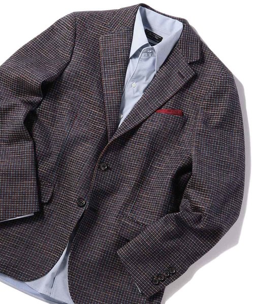 MEN'S BIGI（メンズビギ）の「モールドビーチェック テーラードジャケット（テーラードジャケット・メンズ・ベージュ/ネイビー・SS/S/M/L/LL）」の2枚目の写真