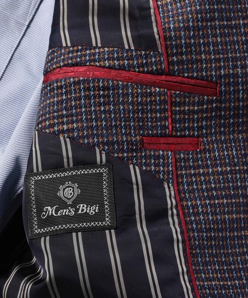 MEN'S BIGI（メンズビギ）の「モールドビーチェック テーラードジャケット（テーラードジャケット・メンズ・ベージュ/ネイビー・SS/S/M/L/LL）」の13枚目の写真