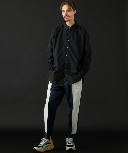 UNITED TOKYO(ユナイテッドトウキョウ)の「タイプライターレイヤードシャツ(シャツ/ブラウス・メンズ・ブラック/オフホワイト・1/2/3)」の4枚目の写真