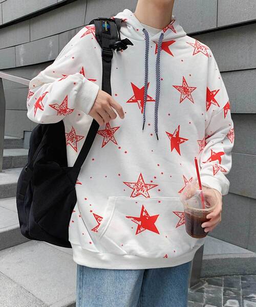 セール Mgv オーバーサイズ ハンドライティングスター フードパーカー パーカー Mgv エムジーヴィー のファッション通販 Zozotown