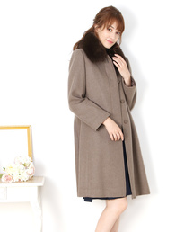 日本製エアーカシミヤ100%ロングコート