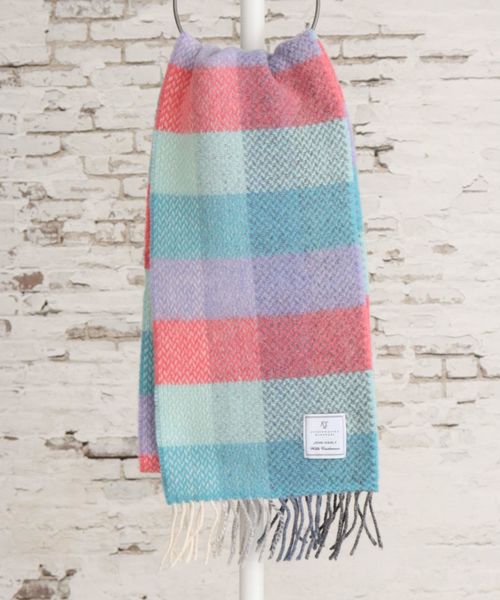 John Hanly ブロックチェック柄マフラー マフラー ショール Afternoon Tea アフタヌーンティー のファッション