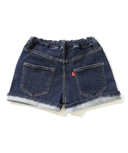 楽デニム 折り返しデニムショートパンツ（デニムパンツ）｜devirock