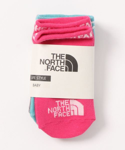 THE NORTH FACE(ザノースフェイス)の「NNB82010/B quarter 3P//ノースフェィスベビー用靴下3足セット(ソックス/靴下)」|ピンク