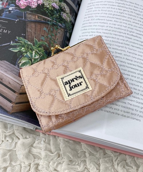 apres jour（アプレジュール）の「ハートキルティングがまぐちウォレット【ZOZOTOWN限定アイテム】（財布・レディース・ブラック/アイボリー/モカ・ﾌﾘ-）」の3枚目の写真