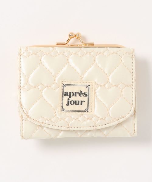 apres jour（アプレジュール）の「ハートキルティングがまぐちウォレット【ZOZOTOWN限定アイテム】（財布・レディース・ブラック/アイボリー/モカ・ﾌﾘ-）」の4枚目の写真