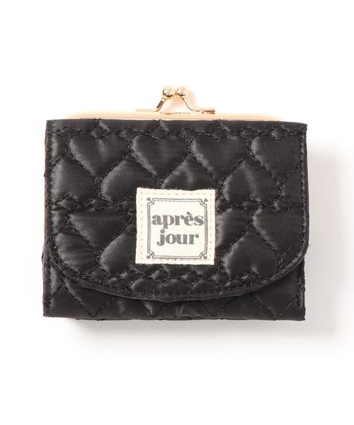 apres jour（アプレジュール）の「ハートキルティングがまぐちウォレット【ZOZOTOWN限定アイテム】（財布・レディース・ブラック/アイボリー/モカ・ﾌﾘ-）」の5枚目の写真