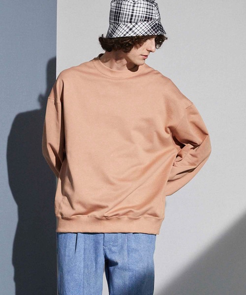 MAISON SPECIAL（メゾンスペシャル）の「《ユニセックスアイテム》ALBINI/アルビニ CORCORAN裏毛クルーネックスウェット【MAISON SPECIAL/メゾンスペシャル】（スウェット・メンズ・グレイッシュベージュ/ブラック/パープル/ピンク/ブルー・1/2/0/3）」の5枚目の写真