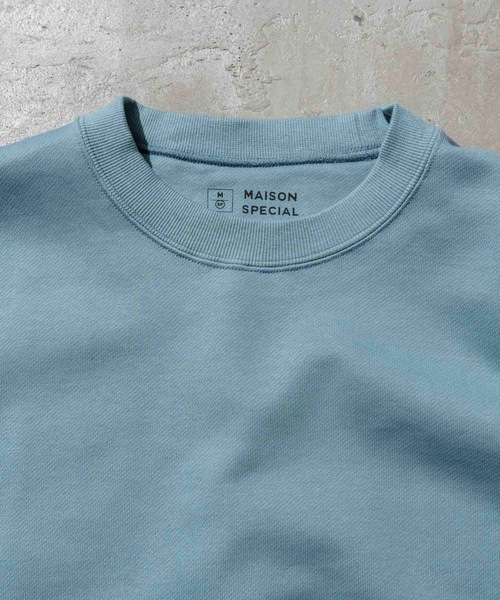MAISON SPECIAL（メゾンスペシャル）の「《ユニセックスアイテム》ALBINI/アルビニ CORCORAN裏毛クルーネックスウェット【MAISON SPECIAL/メゾンスペシャル】（スウェット・メンズ・グレイッシュベージュ/ブラック/パープル/ピンク/ブルー・1/2/0/3）」の8枚目の写真