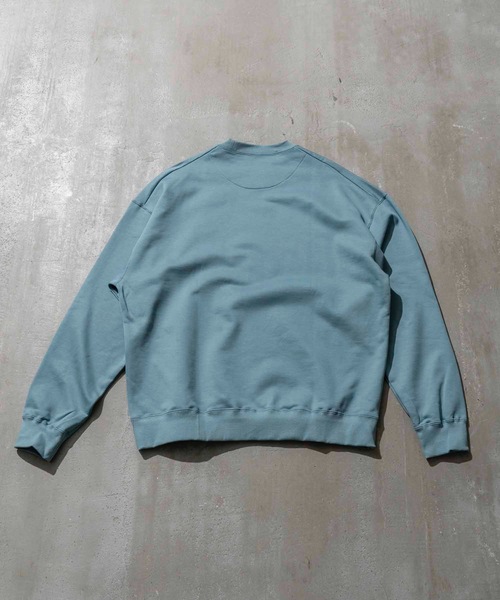 MAISON SPECIAL（メゾンスペシャル）の「《ユニセックスアイテム》ALBINI/アルビニ CORCORAN裏毛クルーネックスウェット【MAISON SPECIAL/メゾンスペシャル】（スウェット・メンズ・グレイッシュベージュ/ブラック/パープル/ピンク/ブルー・1/2/0/3）」の9枚目の写真