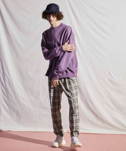 MAISON SPECIAL（メゾンスペシャル）の「《ユニセックスアイテム》ALBINI/アルビニ CORCORAN裏毛クルーネックスウェット【MAISON SPECIAL/メゾンスペシャル】（スウェット・メンズ・グレイッシュベージュ/ブラック/パープル/ピンク/ブルー・1/2/0/3）」の20枚目の写真