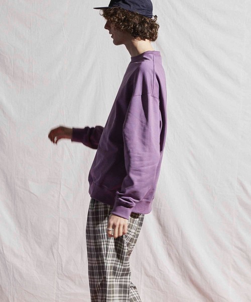 MAISON SPECIAL（メゾンスペシャル）の「《ユニセックスアイテム》ALBINI/アルビニ CORCORAN裏毛クルーネックスウェット【MAISON SPECIAL/メゾンスペシャル】（スウェット・メンズ・グレイッシュベージュ/ブラック/パープル/ピンク/ブルー・1/2/0/3）」の16枚目の写真