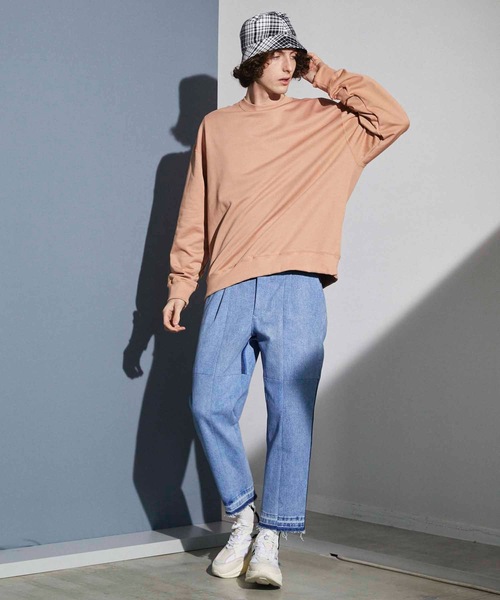 MAISON SPECIAL（メゾンスペシャル）の「《ユニセックスアイテム》ALBINI/アルビニ CORCORAN裏毛クルーネックスウェット【MAISON SPECIAL/メゾンスペシャル】（スウェット・メンズ・グレイッシュベージュ/ブラック/パープル/ピンク/ブルー・1/2/0/3）」の18枚目の写真