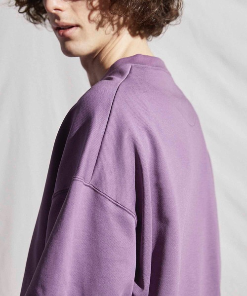 MAISON SPECIAL（メゾンスペシャル）の「《ユニセックスアイテム》ALBINI/アルビニ CORCORAN裏毛クルーネックスウェット【MAISON SPECIAL/メゾンスペシャル】（スウェット・メンズ・グレイッシュベージュ/ブラック/パープル/ピンク/ブルー・1/2/0/3）」の12枚目の写真