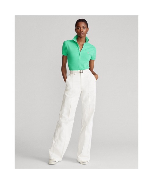 POLO RALPH LAUREN(ポロ ラルフ ローレン)の「スリム フィット ストレッチ ポロシャツ(ポロシャツ・レディース・グリーン・SMALL/MEDIUM/LARGE/X-SMALL/X-LARGE)」の5枚目の写真