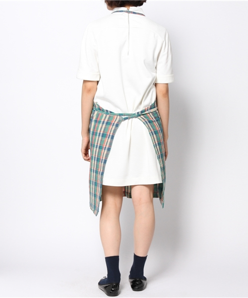 GEORGE'S（ジョージズ）の「Dil se handloom サロンエプロン（キッチンツール・グリーン/ネイビー・FREE）」の3枚目の写真