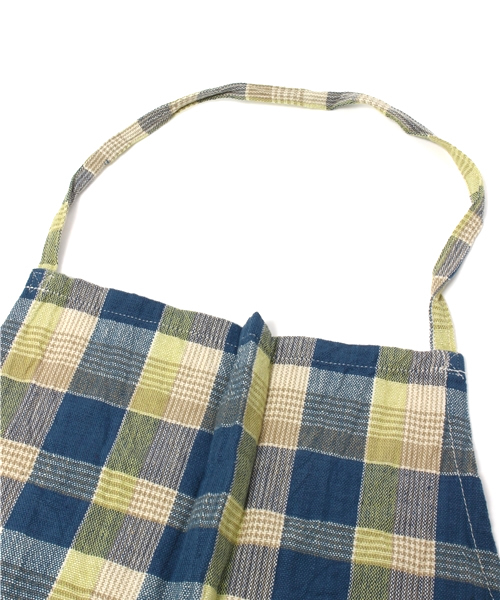 GEORGE'S（ジョージズ）の「Dil se handloom サロンエプロン（キッチンツール・グリーン/ネイビー・FREE）」の5枚目の写真