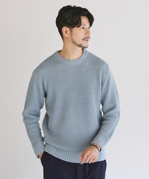 MUJI Labo〕紳士 自然の色を生かして染色した ヤク畦編みクルーネック