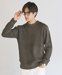 LIL VENDARS | ワッフル編み クルーネック アクリル ニット セーター(ニット/セーター)