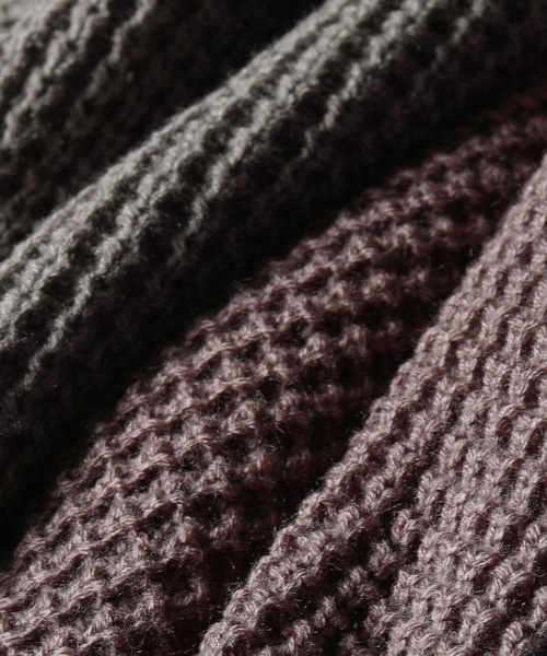 LIL VENDARS（リルヴェンダース）の「アンチピリング ワッフル編み クルーネック アクリル ニット セーター（ニット/セーター・メンズ・ブラック/ネイビー/ブラウン/オフホワイト/カーキ/ピンク/ブルー/モカ/杢グレー/グレー系その他/チャコール/サックスブルー/サンドベージュ/オリーブ/グリーン/ダークグリーン/ブルーグレー・M/L/XL/S）」の19枚目の写真