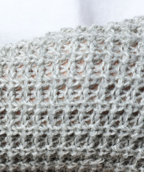 LIL VENDARS（リルヴェンダース）の「アンチピリング ワッフル編み クルーネック アクリル ニット セーター（ニット/セーター・メンズ・ブラック/ネイビー/ブラウン/オフホワイト/カーキ/ピンク/ブルー/モカ/杢グレー/グレー系その他/チャコール/サックスブルー/サンドベージュ/オリーブ/グリーン/ダークグリーン/ブルーグレー・M/L/XL/S）」の18枚目の写真