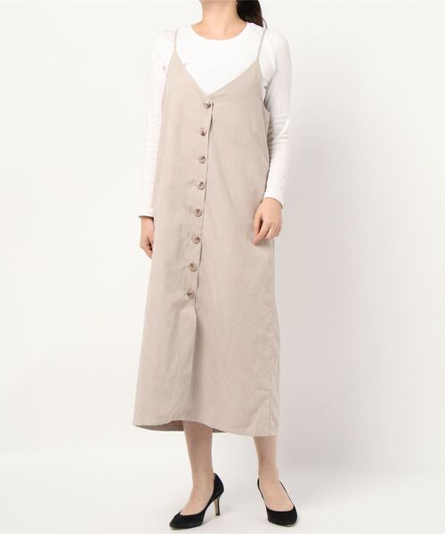 セール ボタンデザインキャミワンピース ワンピース Yecca Vecca イェッカヴェッカ のファッション通販 Zozotown