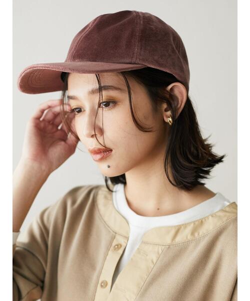 Green　Parks（グリーンパークス）の「・フェイクスエードキャップ＊（キャップ・レディース・チャコールグレー/ライトグレー/ブラウン/ピンク・FREE）」の15枚目の写真