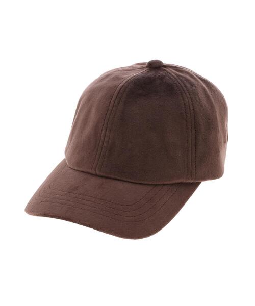 Green　Parks（グリーンパークス）の「・フェイクスエードキャップ＊（キャップ・レディース・チャコールグレー/ライトグレー/ブラウン/ピンク・FREE）」の3枚目の写真