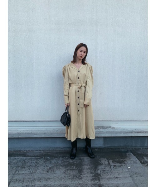 M_（エムアンダーバー）の「【M_】OPEN COLLAR ドレス（ワンピース 
