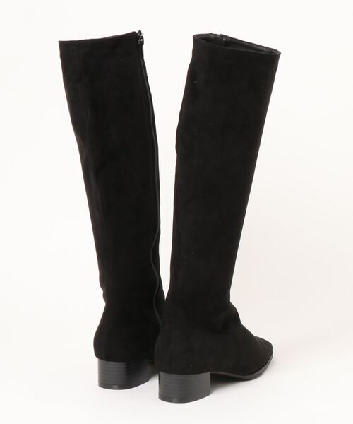 KOBE LETTUCE（コウベレタス）の「スクエアトゥスリムシルエットロングブーツ（ブーツ・レディース・ブラック/ダークブラウン/ブラック系その他/アイボリー・LL/S/M/L）」の11枚目の写真