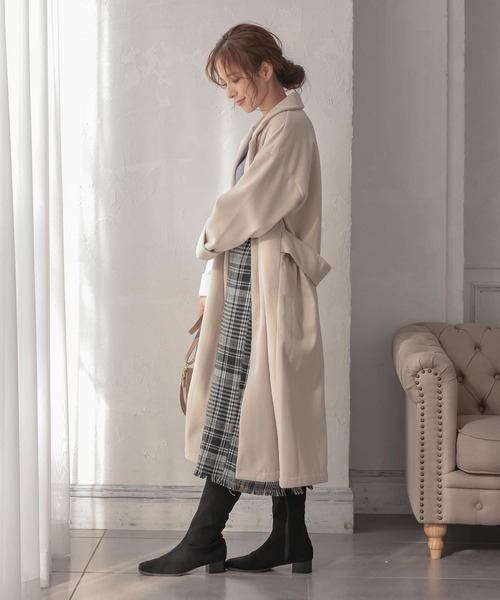 KOBE LETTUCE（コウベレタス）の「スクエアトゥスリムシルエットロングブーツ（ブーツ・レディース・ブラック/ダークブラウン/ブラック系その他/アイボリー・LL/S/M/L）」の21枚目の写真