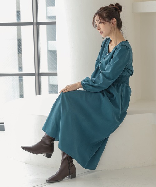 KOBE LETTUCE（コウベレタス）の「スクエアトゥスリムシルエットロングブーツ（ブーツ・レディース・ブラック/ダークブラウン/ブラック系その他/アイボリー・LL/S/M/L）」の10枚目の写真