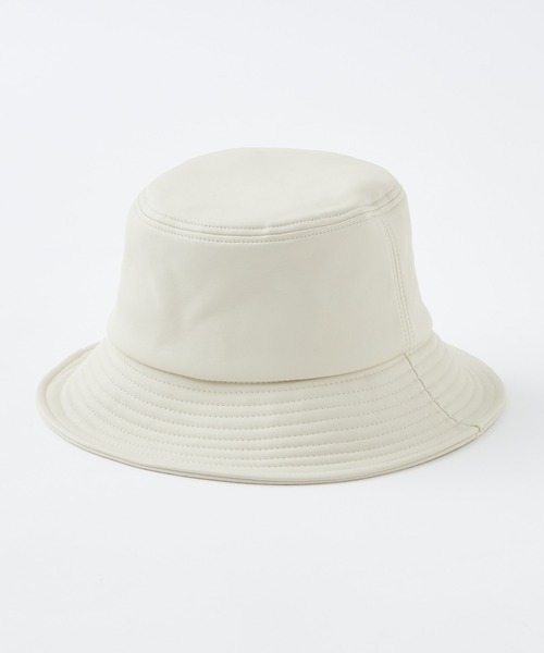 one after another NICE CLAUP（ワンアフターアナザーナイスクラップ）の「レザーバケットハット（ハット・レディース・アイボリー/ブラック/ブラウン・FREE）」の14枚目の写真