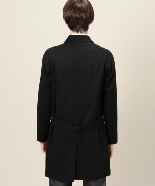 BEAUTY&YOUTH UNITED ARROWS（ビューティーアンドユースユナイテッドアローズ）の「BY フラノ スタンドフォールカラー コート ◆（ステンカラーコート・メンズ・ブラック/ベージュ・SMALL/LARGE/X-LARGE/MEDIUM）」の7枚目の写真