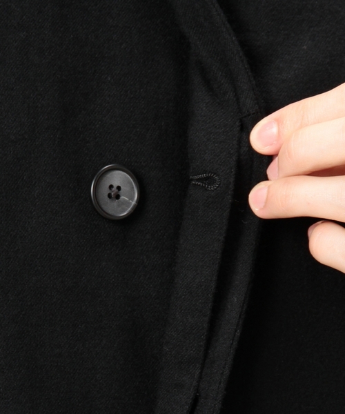 BEAUTY&YOUTH UNITED ARROWS（ビューティーアンドユースユナイテッドアローズ）の「BY フラノ スタンドフォールカラー コート ◆（ステンカラーコート・メンズ・ブラック/ベージュ・SMALL/LARGE/X-LARGE/MEDIUM）」の3枚目の写真