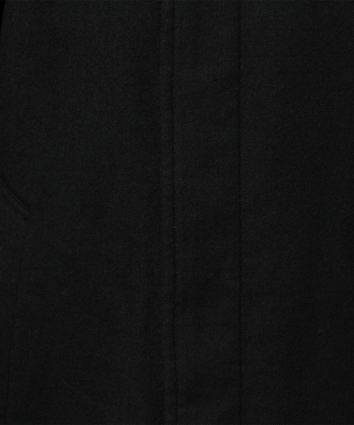 BEAUTY&YOUTH UNITED ARROWS（ビューティーアンドユースユナイテッドアローズ）の「BY フラノ スタンドフォールカラー コート ◆（ステンカラーコート・メンズ・ブラック/ベージュ・SMALL/LARGE/X-LARGE/MEDIUM）」の4枚目の写真