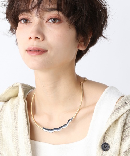 JEANASIS（ジーナシス）の「オーバラップチョーカーネックレス/937033（ネックレス・レディース・シルバー/ゴールド・FREE）」の8枚目の写真