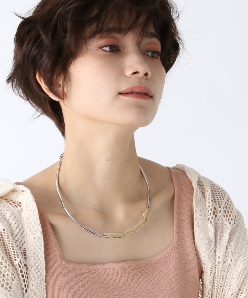 JEANASIS（ジーナシス）の「オーバラップチョーカーネックレス/937033（ネックレス・レディース・シルバー/ゴールド・FREE）」の9枚目の写真