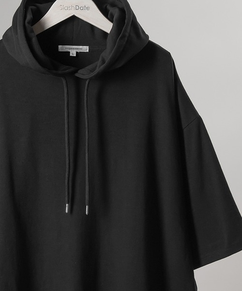 SlashDate（スラッシュデイト）の「オーバーサイズ サイドジップ  Tシャツパーカー（Tシャツ/カットソー・メンズ・ホワイト/ブラック/グレー・M/L）」の20枚目の写真