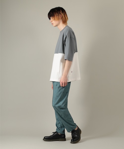 SlashDate(スラッシュデイト)の「サイドポケットワイド半袖Tシャツ(Tシャツ/カットソー・メンズ・ブラック/カーキ/ピンク・M/L)」の7枚目の写真