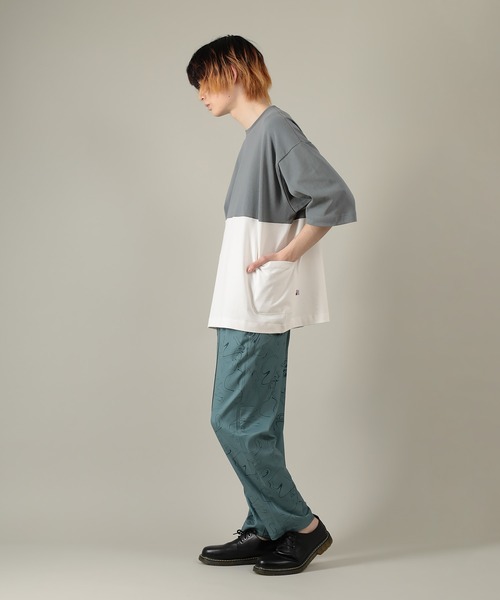 SlashDate(スラッシュデイト)の「サイドポケットワイド半袖Tシャツ(Tシャツ/カットソー・メンズ・ブラック/カーキ/ピンク・M/L)」の9枚目の写真