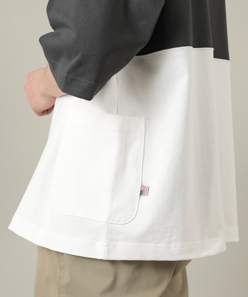 SlashDate(スラッシュデイト)の「サイドポケットワイド半袖Tシャツ(Tシャツ/カットソー・メンズ・ブラック/カーキ/ピンク・M/L)」の14枚目の写真