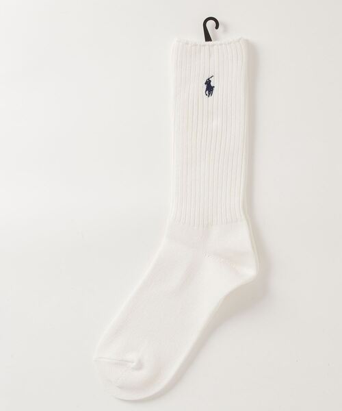POLO RALPH LAUREN（ポロ ラルフ ローレン）の「コットンブレンド クルー ソックス（ソックス/靴下・メンズ・ホワイト・ONE SIZE）」の2枚目の写真