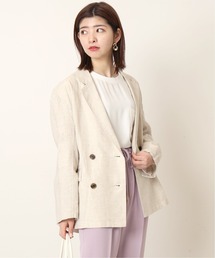 【新品】2024年製☆シンプリシテェ☆フレンチリネンテーラードジャケット 新品】2024年製☆シンプリシテェ☆フレンチリネンテーラード