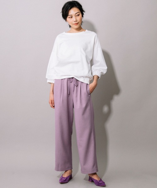 Munich(ミューニック)の「シック&シンツイル リラックスパンツ(セットアップ可)(その他パンツ・レディース・カーキ/グレイッシュベージュ/ブラック/ラベンダー/ベージュ・M/XS/S)」の6枚目の写真